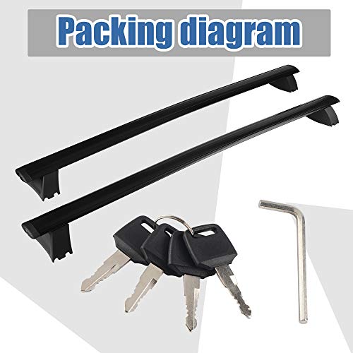 Roof Rack Cross Bars Compatible With 2011-2021 Grand Cherokee, Luggage Carrier Crossbars For Rooftop Cargo Luggage Kayak Bicycles Canoe With Grooved Side Rails #TOP7