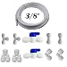 Neeshow 3/8" Quick Connect Water Purifiers Tube Fittings for RO Water Reverse Osmosis System Pack Of 10（Ball Valve+Y+L+I+T Type）+5 meters（15 feet） tubing hose pipe for RO Water Reverse Osmosis System