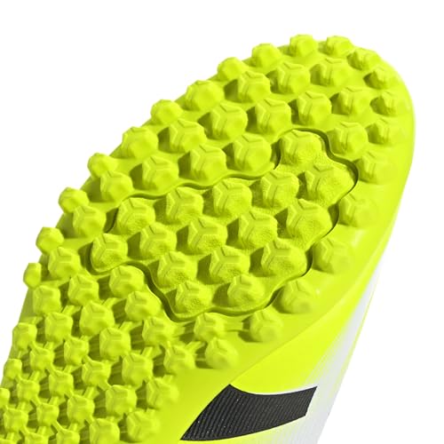 adidas Unisex Club Turf Football Boots Kids, Cloud White/Core Black/Lucid Lemon, 13 UK Child - Image 6