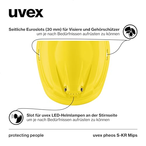 uvex pheos S-KR MIPS Industrial Helmet with MIPS Technology, Stepless Width Adjustment and Climazone Ventilation - Image 4