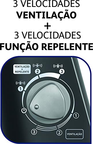 Ventilador Silence Force Arno Repelente Líquido Coluna Preto 110V