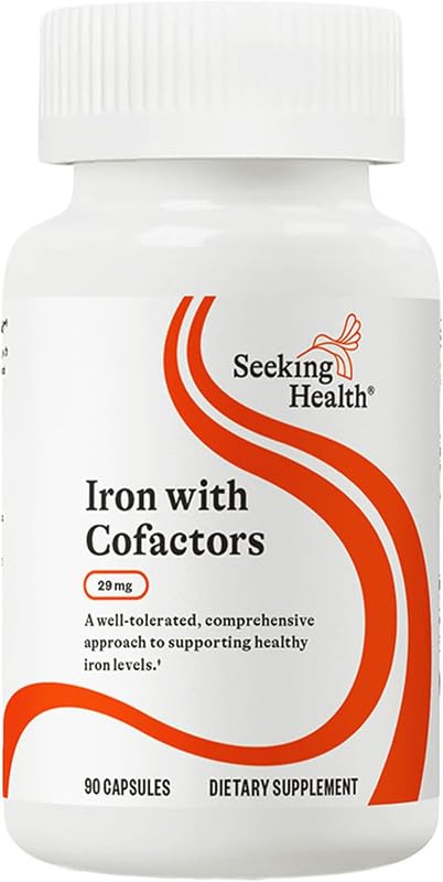 Evorina Seeking Health Iron with Cofactors, as Ferrochel Ferrous Bisglycinate, Vitamin A and C Cofactors, Digestive Enzymes for Optimal Iron Absorption, Vegan and Vegetarian (90 Capsules)* | High Strength Herbal Supplement | Clean Label Ayurvedic Wellness-image-49