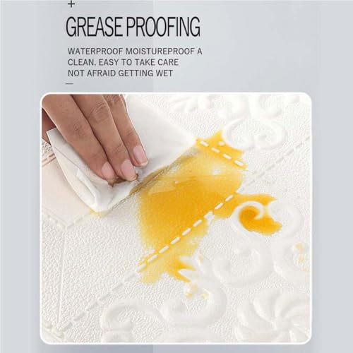 Paneles de pared autoadhesivos para cubrir imperfecciones con efecto 3D blanco 3