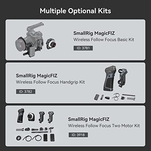 Image of SmallRig MagicFIZ Wireless Follow Focus Controller Kit, Lens Focus Control with Handgrip, Electronic Controller Module and Accessories for DSLR, Mirrorless Cine-Style Lenses - 3917