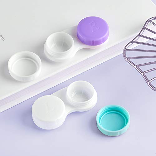 image for QVVQ 12PCS Contact Lens Case, Contact Lens Box Left/Right Eyes Holder 