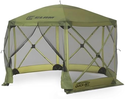 CLAM Pop Up Screen Tent, Outdoor Camping Gazebo Canopy, Escape, 11.5
