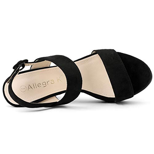 Image of Allegra K Women's Slingback Platform Heels Chunky High Heel Sandals