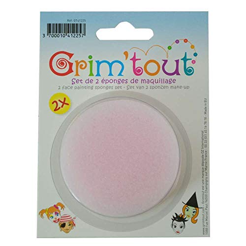 GRIM'TOUT Set de 2 éponges de maquillage, doux pour la peau, épaisseur 1,5 cm