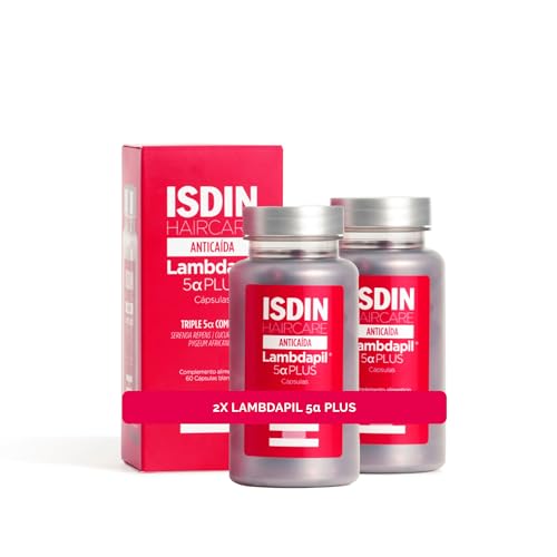 Pack 2x Lambdapil® 5α𝛂 Plus Cápsulas, 60 cápsulas, 10% de descuento, Complemento Alimenticio para la Caída Progresiva del Cabello