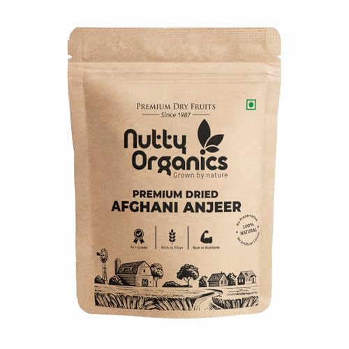 NUTTY ORGANICS Premium Dried Afghani Anjeer 500 GM | Rich in Fibe...