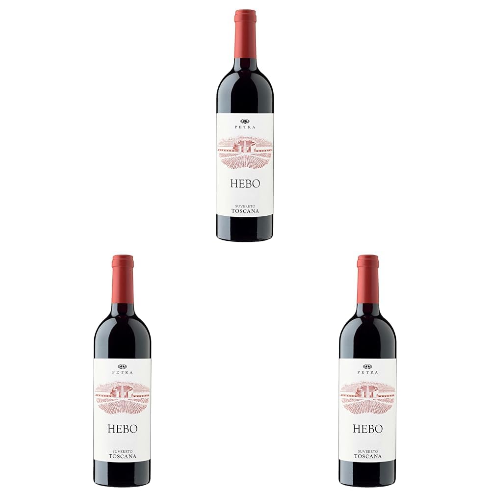 Petra Hebo di Toscana, Sangiovese, Merlot, Cabernet, Rubinrot Plant Based - 1 Flasche 750 ml (Packung mit 3)