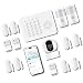 PGST Sistema di Allarme Domestico Senza Fili con 8 Sensori Porta/Finestra + 2 Sensori di Movimento + 1 Telecamera PTZ, Sistema di Sicurezza Casa Wireless 4G/WIFI