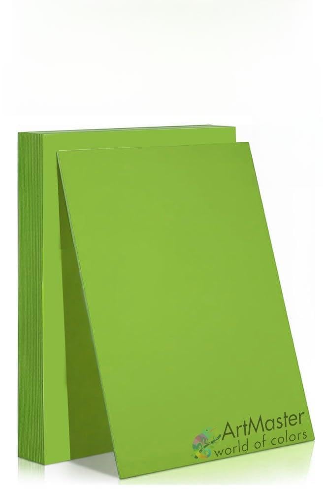 Yeşil Renkli Mukavva 35x50 cm 10 Adet 1 set Renkli Sert Karton 1.0 mm Anasınıfı Hobi Etkinlik Okul Öncesi Elişi