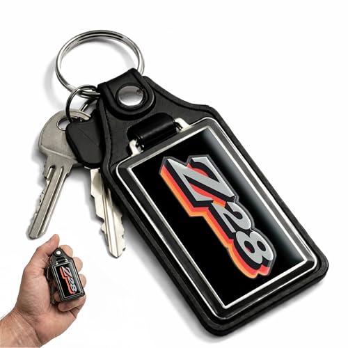 Image of Brotherhood Car Key Chain for Camaro - Classic Models Keychain for Men and Women Gift Key Ring - Red Orange - 1978 Z28
