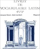  Livret de vocabulaire latin 4e et 3e