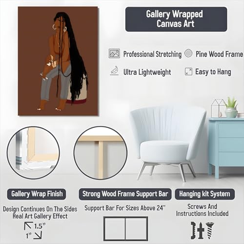 Peinture murale femme afro pour créer une ambiance chaleureuse dans la chambre