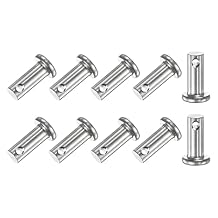 M METERXITY 10-Pack Single Hole Clevis Pins, M6 x 16mm 304 Stainless Steel Flat Head Clevis Pins for Mechanical Linkage/Fixed Parts/Ship Rigging, Link Hinge Pin Reusable