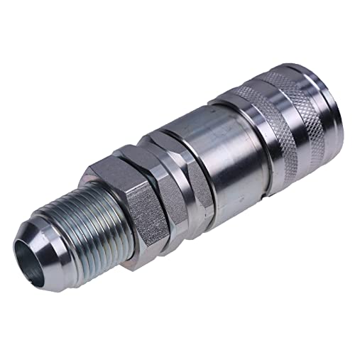 Image of JZGRDN Female Hydraulic Flat Face Quick Coupler KV11305 Compatible with John Deere 240 250 313 315 317 318 319 320 323 CT315 CT322 110 210 310 315 324 410 710 210 244 304 324