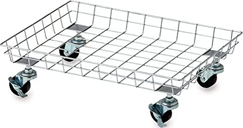 ポッシュリビング キャスターバスケット 37×27×11cm シルバー 63683