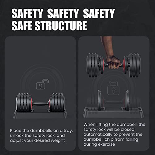 Dumbbell Weights 55Lb 5 In 1 Single Adjustable Dumbbell Set For Men And Women Multiweight Options Dumbbell With Anti-Slip Nylon Handle Fast Adjust Weight Suitable For Full Body Workouts At Home Gym #TOP4