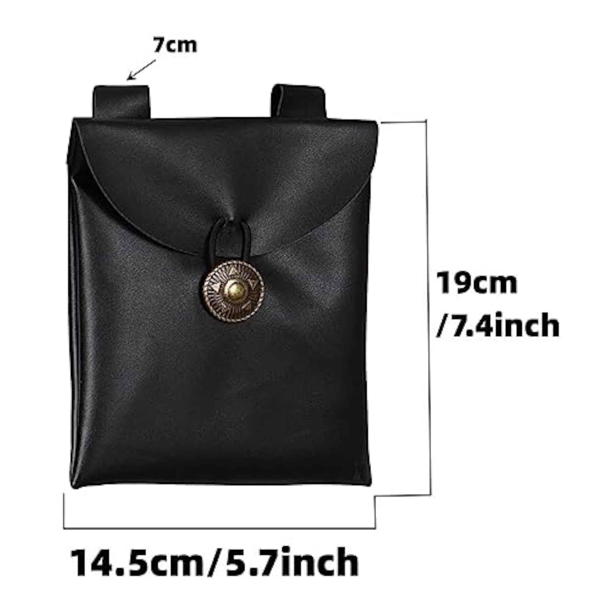 Medieval Belt Pouch, Retro Style Handmade Fanny Pack