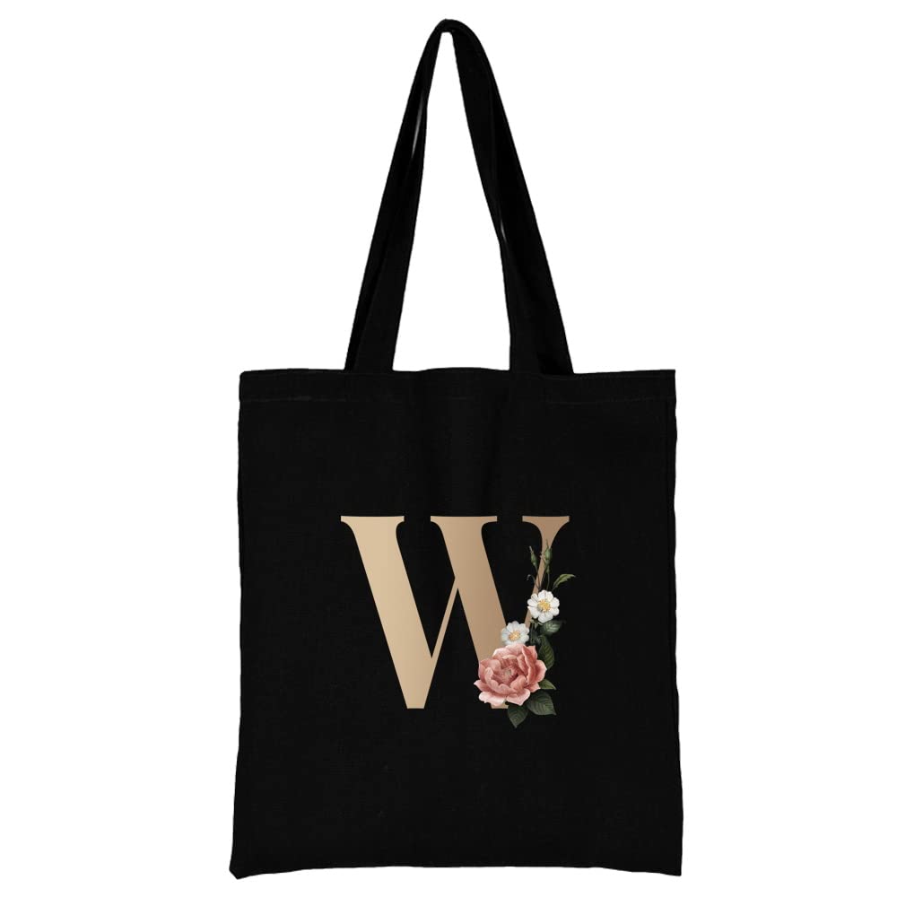 26 Letter Printed Canvas reusable grocery bags, Foldable Casual Travel HandBag, Shoulder Beach Tote Bags, Shopper bag eco friendly super strong washable Storage bags Shopping bag Canvas bag for Women
