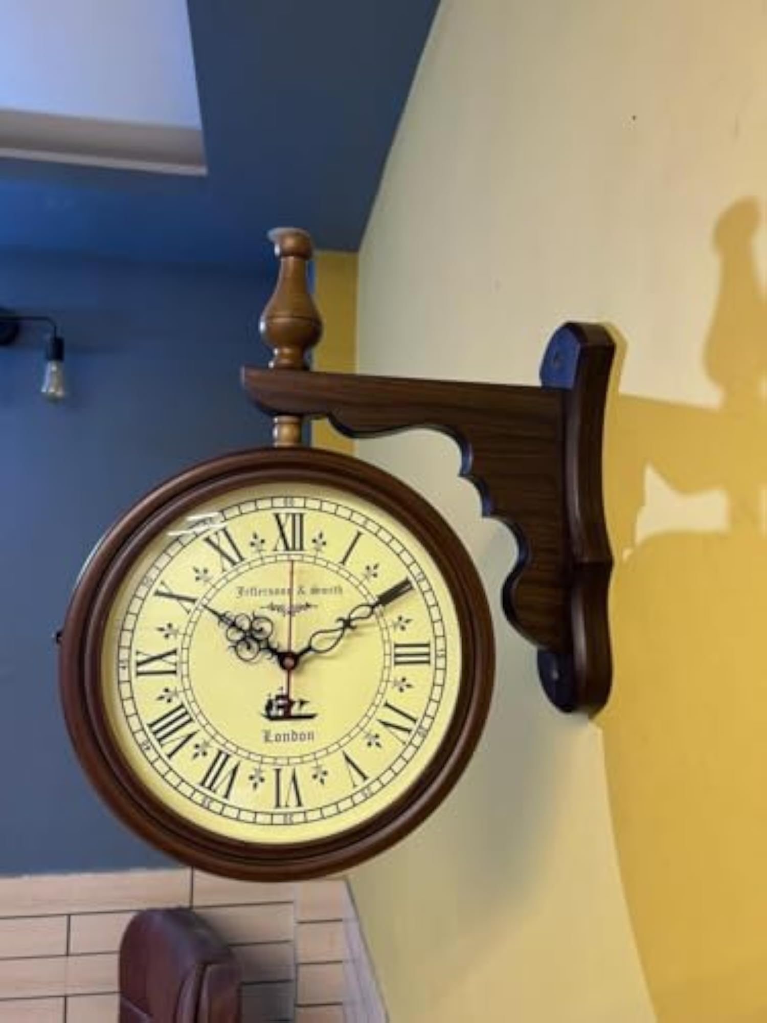 Jefferson & Smith Vintage Double-Sided Station Wall Clock