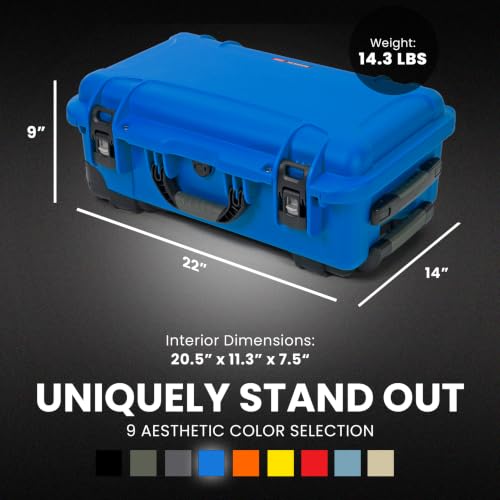 Maleta dura impermeable NANUK 935 con ruedas azul miniatura 5