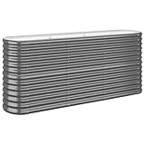 vidaXL Hochbeet Verzinkter Stahl 152x40x68 cm Anthrazit