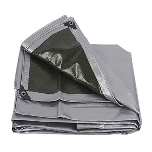 Ziziqw Tarpaulin with Eyelets,Washable Canopy Cloth,Thicken PE Tarpaulin Sheets,180G Per Square Meter,Great for Tarpaulin Canopy Tent, Boat, RV Or Pool Cover,6 * 8m