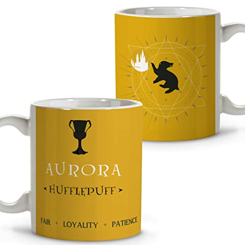 LolaPix Taza Hufflepuff. Regalos Frikis personalizados. Tazas personalizadas de cerámica. Taza Desayuno. Regalo Original. Hufflepuff