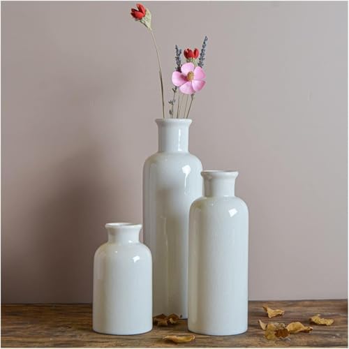 Vase céramique blanche vintage pour sublimer une fleur séchée