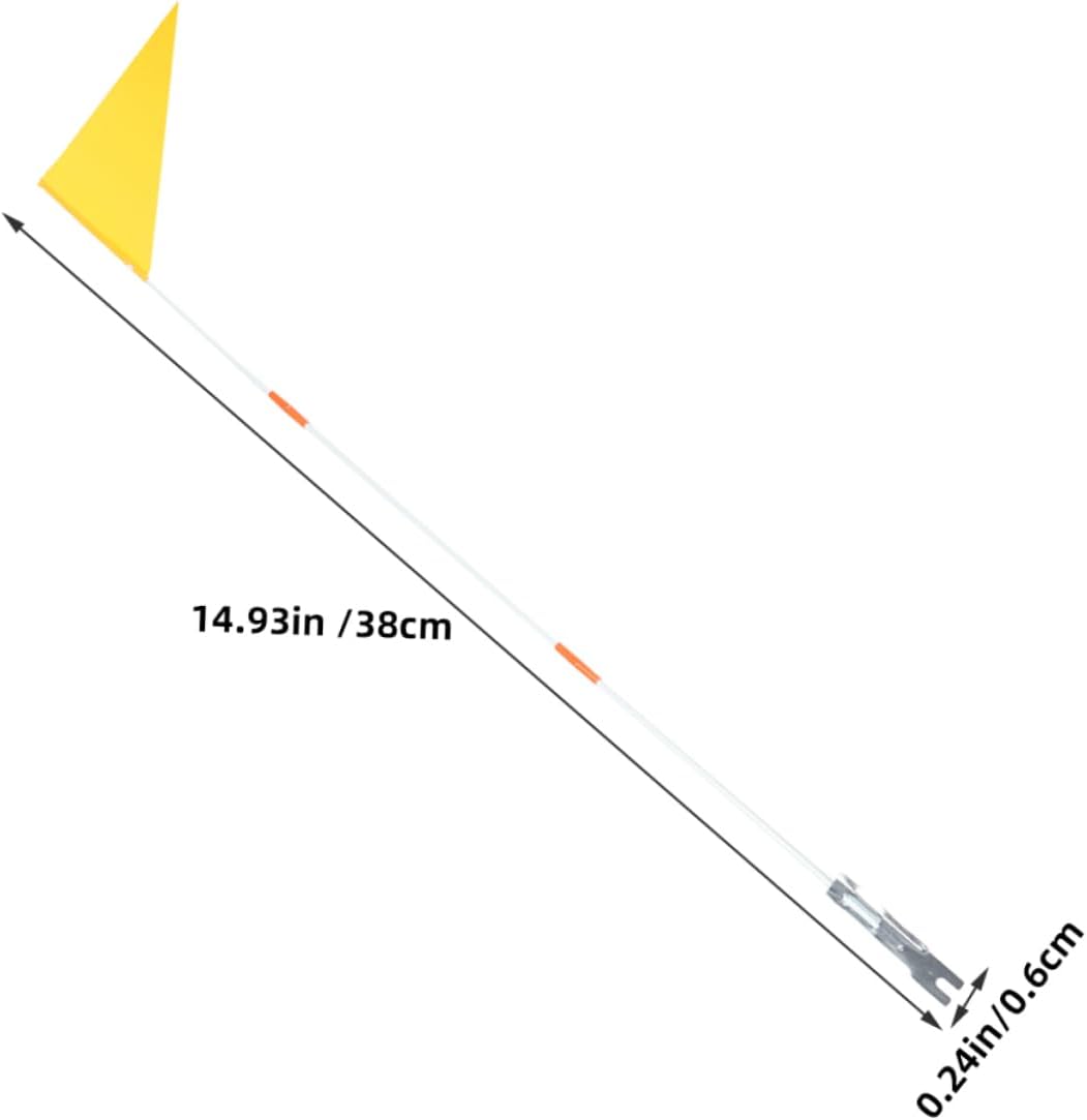2Pcs Boys and Girls Bicycle Safety Flag Fiberglass Pole Bright Warning Flags for Outdoor Use Sturdy Bike Accessories for Children