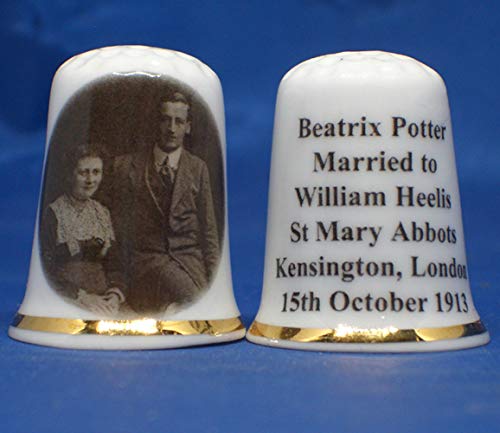 Birchcroft Porcelain China Collectible Thimble - Beatrix Potter Wedding