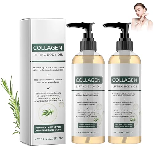 DICTAMNI Collagen Lifting Body Oil After Shower, Hydrating Collagen Oil For Body, Moisturizer Collagen Body Oils for Women & Men, Lightweight Non-Greasy (2, pcs)