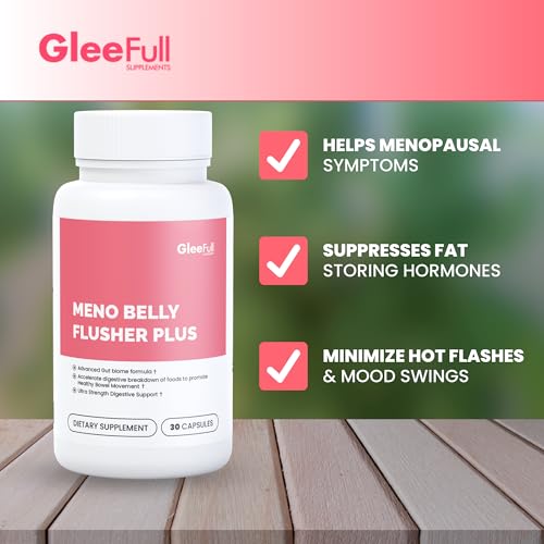 Image of GLEEFULL SUPPS Meno Belly Flusher Plus - 6 Bottles, Pink