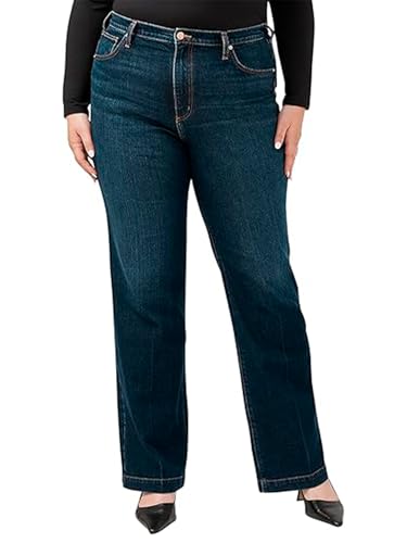 Silver Jeans Co. Womens Plus Size Highly Desirable High Rise Trouser Leg Jeans