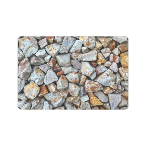 PALNKART Diatom Mud Mats Non-Slip Rocks Texture Jigsaw Puzzle Home Decor 24x16in
