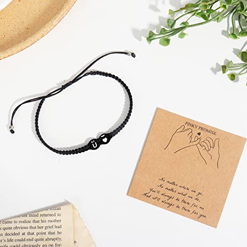 Handmade Initial Bracelet For Women Men Heart Letter Gift For Friends Sister Brother Couples (A) #TOP4