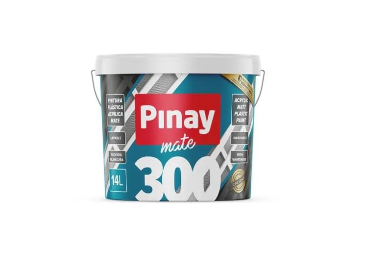 PINTURA PLASTICA MATE 300 - en base agua formulada a partir de resinas acrílicas, gran opacidad y buen rendimiento, con aditivos antimoho. (14 L, BLANCO)
