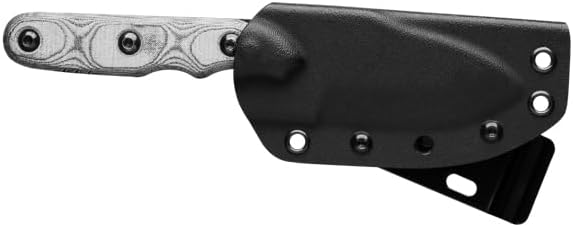 TOPS Knives Iraq Jac Full Tang Fixed Blade- Black Traction Coating Blade Finish- Black Kydex Sheath w/Multi-Position Spring Steel