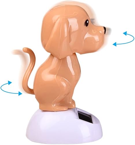 Adorno solar de muñeca de cachorro, adorno de baile solar, estatuas de decoración para automóvil, hogar, oficina, decoración interior de vehículo