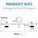 Amber Home 20 Pack Heavy Duty Metal Pants Skirt Hangers, Stackable, Adjustable Clips, Space Saving for Jeans, Slacks
