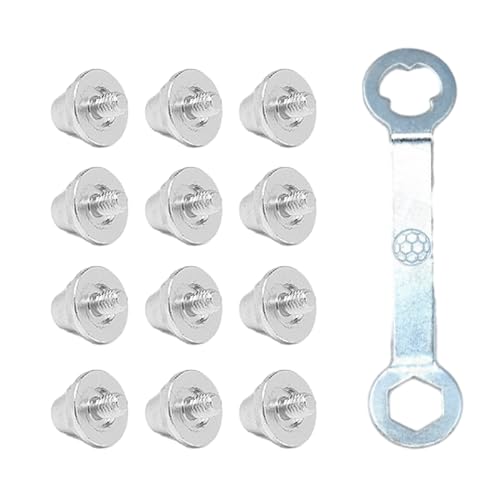 EAJORN 12Pcs Football Spikes Nails Screw Football Replacement Soccer Cleats for Women Man Boy and Girl Soccer Shoes, 11MM