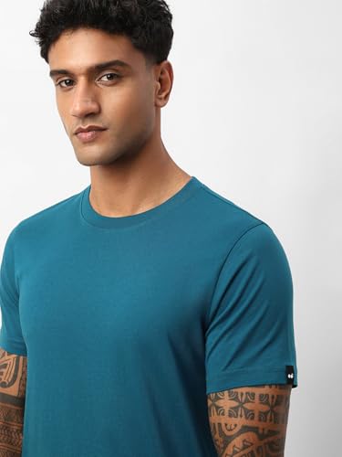 Image of Bewakoof Men's 100% Cotton Solid Regular Fit Half Sleeve Round Neck T-Shirt | Tshirt for Men Cotton| Casual Wear | Street Wear