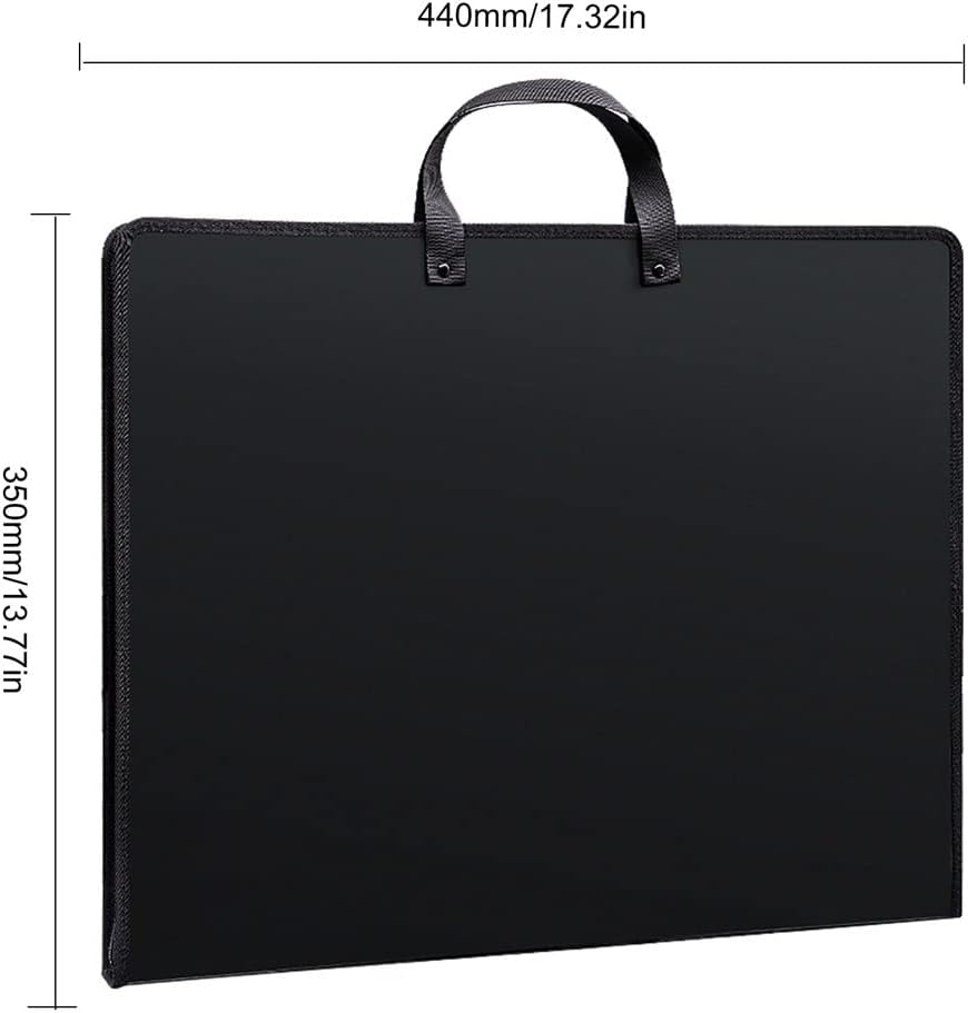Handheld Painting File Bag Organizer Data Book Document Pouch Bill Portfolio Office Stationery(D)