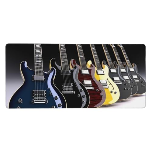 Tapis de bureau pour guitare électrique XXL contre les glisses