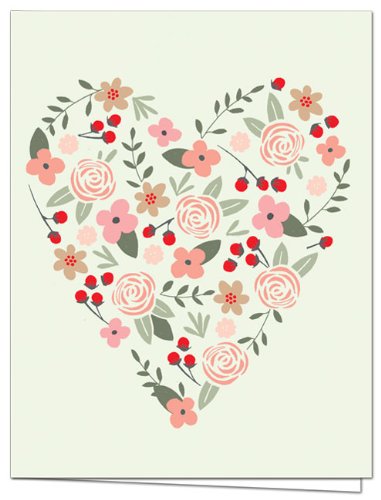 Note Card Cafe Valentine’s Day and Anniversary Greeting Cards with Gray Envelopes | 36 Pack | Blank Inside, Glossy Finish | Heartful Design | Show Love to Significant Other, Friends