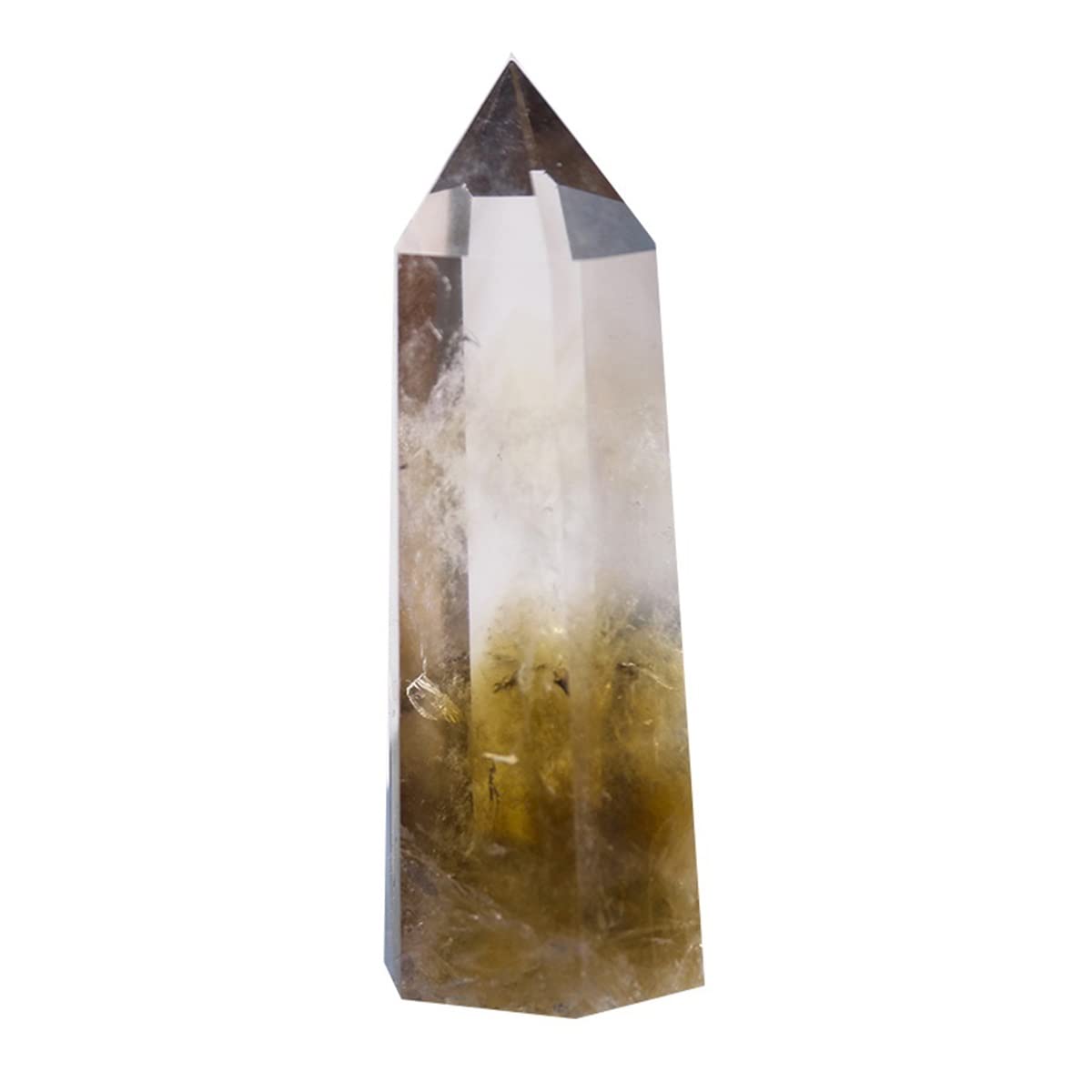 Cuarzo citrino hexagonal decorativo para armonizar tu escritorio