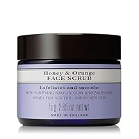 Neal's Yard Remedies Honey & Orange Face Scrub, Gentle Face Exfoliator, Removes Impurities, Achieves Soft, Smooth Skin, Cruelty-Free, 75g